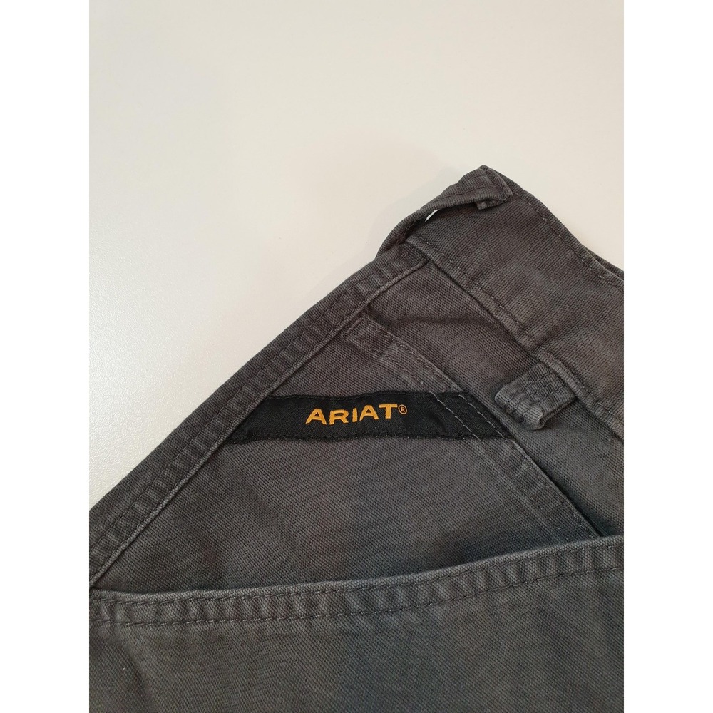 Ariat Rebar Cargo Shorts Mens 42 Gray M4 Relaxed Utility Workwear Cotton Blend - Picture 4 of 16